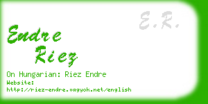 endre riez business card